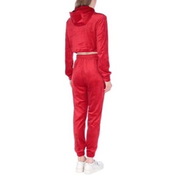DANIELLE GUIZIO PT2 Velour Tracksuit in Red - Picture 2 of 8